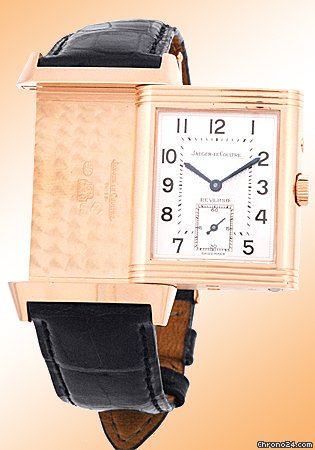 replica Jaeger-LeCoultre Gent's 18K Rose Gold  Reverso Duo Dual Time Zone Strapwatch [On Hold] WATCHES 1 