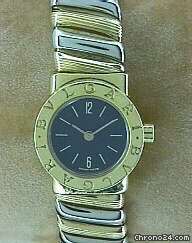 Bulgari Lady's 18K White / Yellow Gold  Mini Cuff Watch