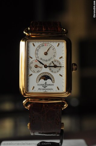 replica Ulysse Nardin CALENDAR MOONPHASE MICHELANGELO  GOLD WATCHES 1 