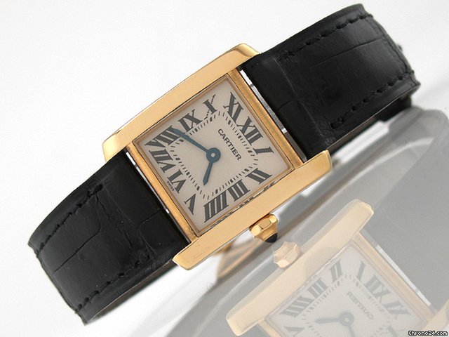 Cartier Damen "TANK FRANCAISE" 750/- Gelbgold Quarz