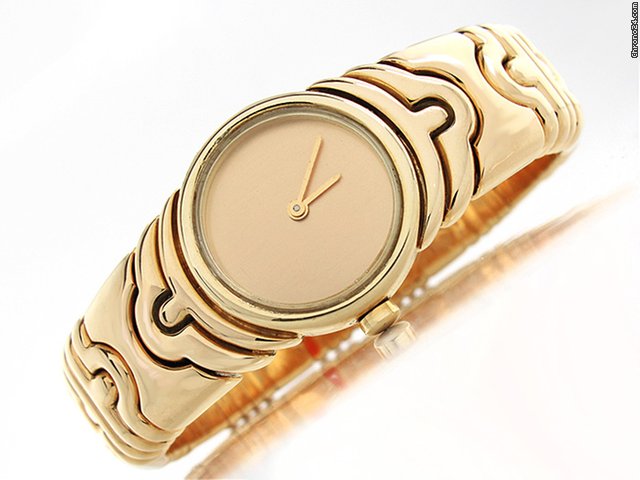 Bulgari Damen "PARENTESIS" 750/- Gelbgold Quarz