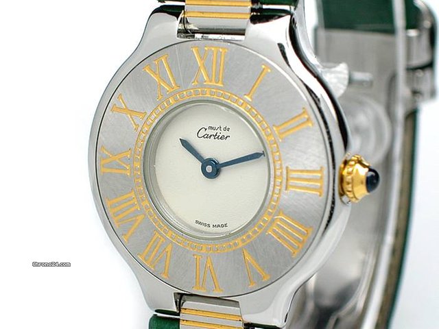 replica Cartier Damen "21 MUST DE CARTIER" Edelstahl Quarz WATCHES 1 