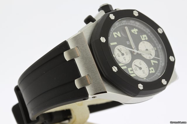 replica Audemars Piguet RO OFFSHORE RUBBER STEEL BLACK WATCHES 1 