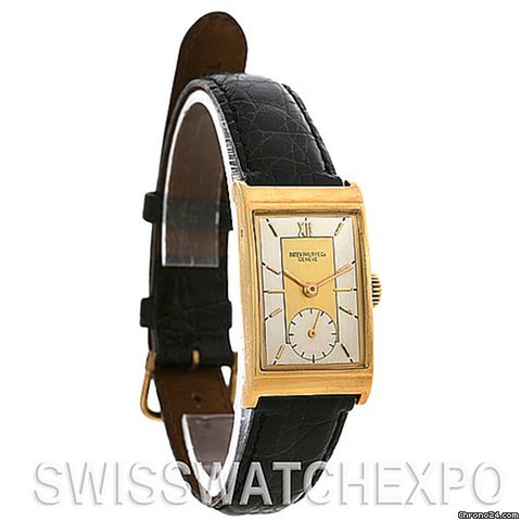Patek Philippe Vintage Men 18k Yellow Gold Watch 1442 Yr 1944 Watch