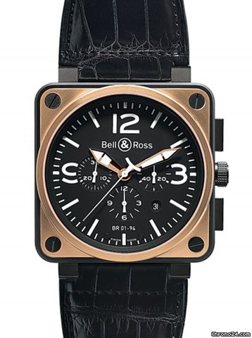 Bell & Ross BR 01-94 Chronographe Pink Gold & Carbon NEU incl MWST B+P