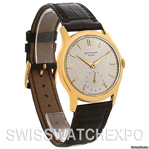replica Patek Philippe Calatrava Vintage 18k Yellow Gold 2448 Year 1949 Watch WATCHES 1 