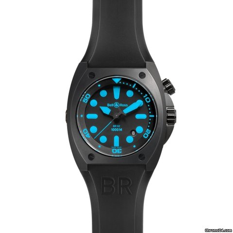 Bell & Ross BR 02-92 Carbon Blue NEU incl MWST mit Box+Papieren