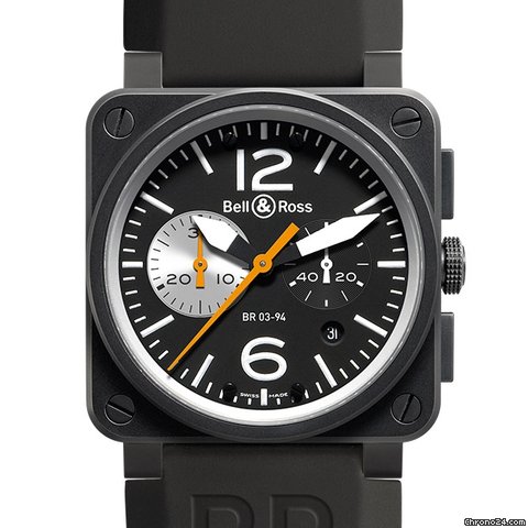 Bell & Ross BR 03-94 Chronographe Black & White  NEU incl MWST mit B+P
