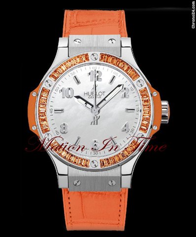 Hublot BIG BANG TUTTI FRUTTI "ORANGE" w/ ORANGE SAPPHIRE BAGUETTES