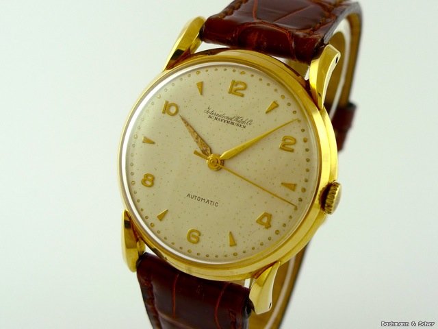 IWC Vintage Gentlemans Watch, Automatic, 18k Yellow Gold