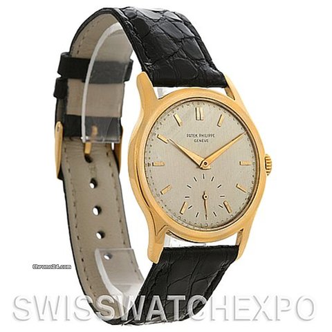 replica Patek Philippe Calatrava Vintage 18k Yellow Gold 2448 Year 1949 Watch WATCHES 1 