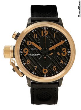 U-Boat Flightdeck 43 Black Steel and Gold