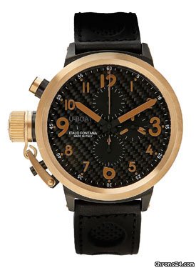 U-Boat Flightdeck 50 Black Steel and Gold