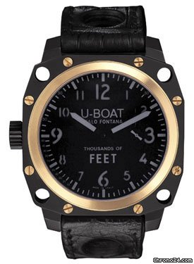 U-Boat Thousands Of Feet 43 Black Steel and Gold