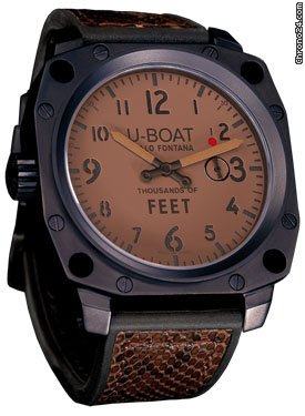 U-Boat Thousands Of Feet 50 Black Steel Brushed
