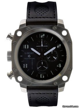 U-Boat Thousands Of Feet 50 Black Steel Brushed Chronograph