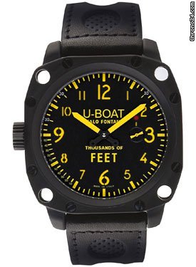 U-Boat Thousands Of Feet 50 Black Steel Brushed
