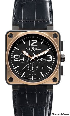 Bell & Ross BR 01-94 Chronograph Pink Gold and Carbon