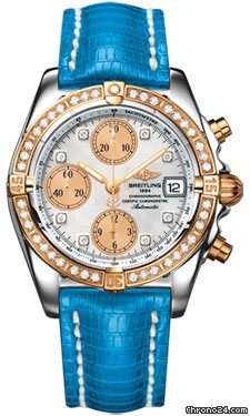 Breitling Chrono Cockpit Steel and Rose Gold Diamonds