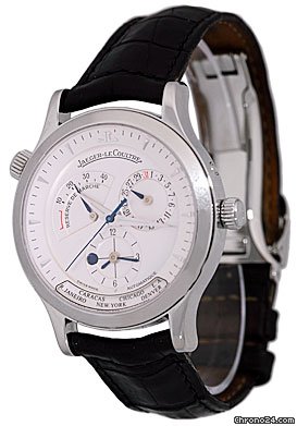 Jaeger-LeCoultre Gent's Stainless Steel  Master Geographic World Timer Strapwatch [On Hold]