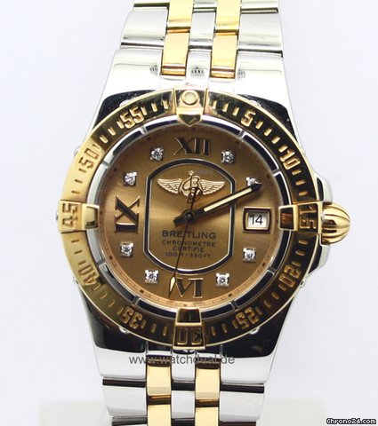 Breitling Starliner Stahl/Gold Diam NEU incl MWST mit Box+P