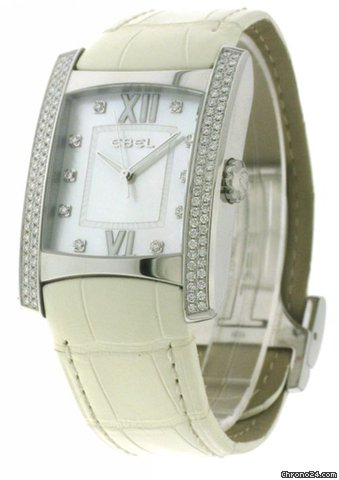 Ebel Brasilia Stainless Steel diamonds pearl dial MOB Quartz