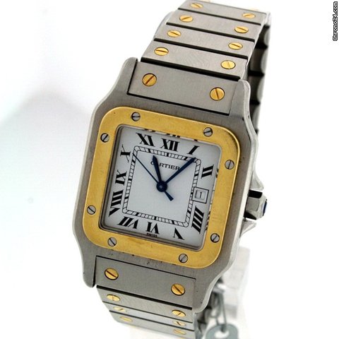 Cartier Santos Men's Two Tone Pre-owned