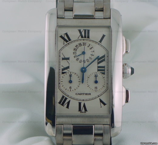 Cartier Tank Americaine Chronograph WG/WG