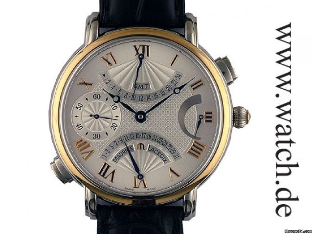 Maurice Lacroix Masterpiece Double Retrograde Stahl/Rosegold 43mm