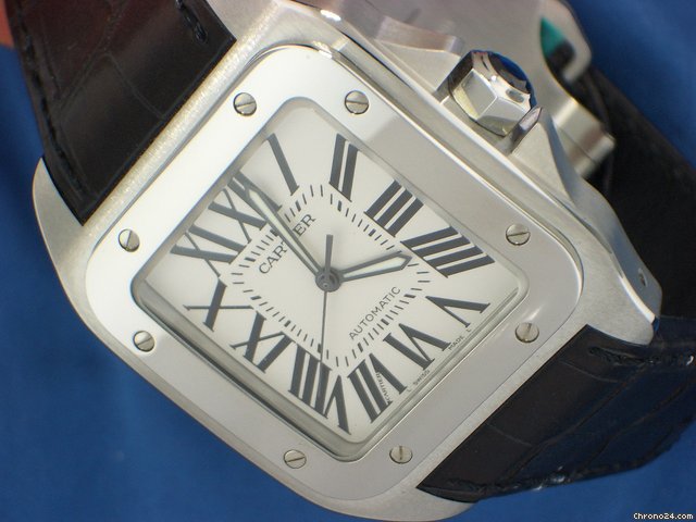 Cartier Santos 100 Acciaio Pelle