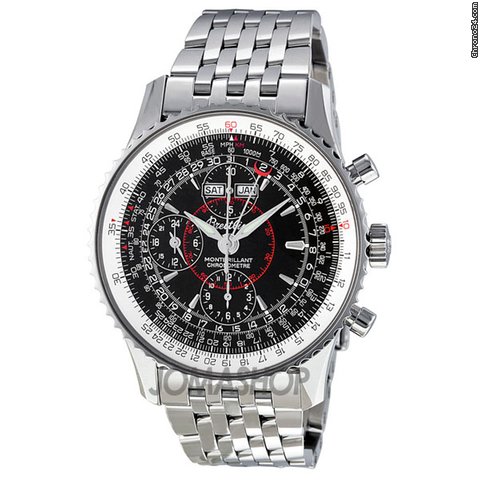 Breitling Navitimer Montbrilliant Datora Steel Black Mens Watch A2133012-B571SS