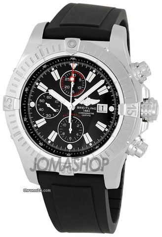 Breitling Super Avenger Black Dial Rubber Strap Mens Watch A1337011-B907BKPD