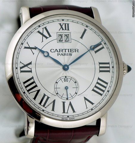 Cartier Privee Rotande Large Date 18K White Gold