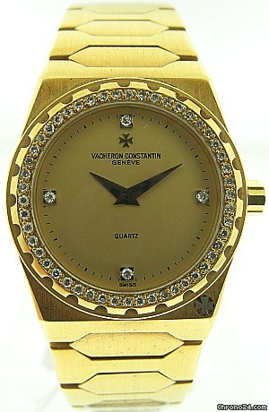 Vacheron Constantin 18kYGwith 4 Diamond Markers& Diamond Bez Bracelet watch