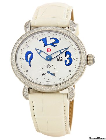 Michele CSX Blue Diamond White Ladies Watch MWW03E000065