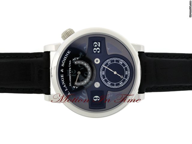 replica A. Lange & Sohne LANGE ZEITWERK LUMINOUS "PHANTOM" PLATINUM LIMITED 100 PIECE WATCHES 1 