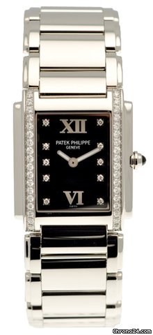 Patek Philippe Twenty-4 - Dark  Dial - Two ligns of Diamonds NEW