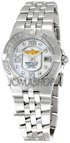 Breitling Galactic 30 Mother of Pearl Dial Diamond Ladies Watch A71340L2-A679SS