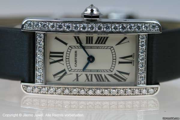 Cartier TANK AMERICAINE 750 18 K WEISSGOLD MIT DIAMANTEN