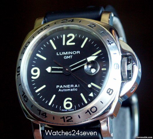 Panerai PAM 23 A GMT w T dial & Explore Style Bezel: Now