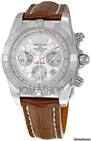 Breitling Chronomat B01 Silver Dial Chronograph Mens Watch AB011011-G684BRCD