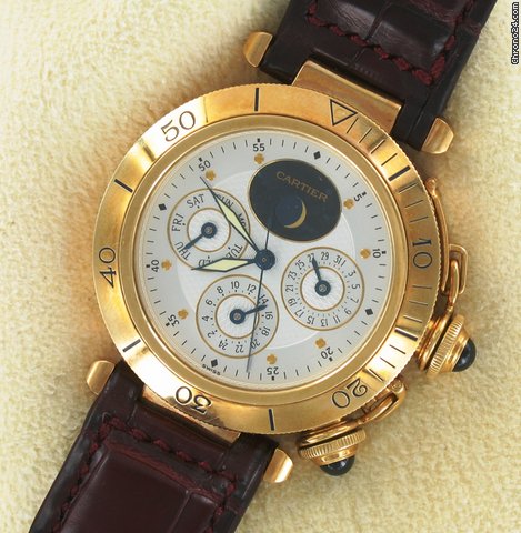 Cartier Pasha de Cartier Fasi Lunari e Calendario Annuale
