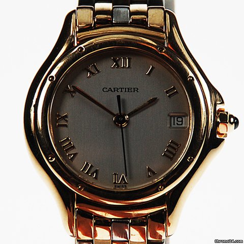 Cartier COUGAR 18K Y/G CASE, S/G BRACELET -