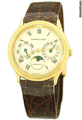 Audemars Piguet Gent's 18K Yellow Gold  Classique Moonphase Calendar Strapwatch [On Hold]