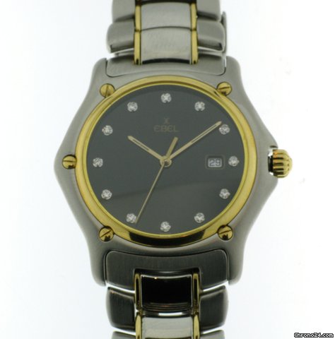 replica Ebel 1911 Ladys 2-Tone with Diamond Dial WATCHES 1 