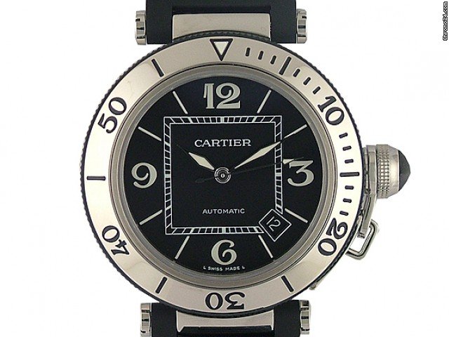Cartier Pasha Seatimer Automatic Stahl/Kautschuk 40mm