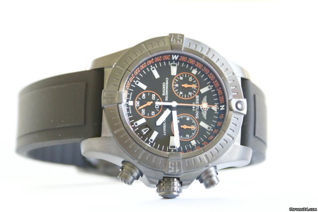 replica Breitling Avenger Seawolf Black Steel Limitierte Serie All Black Orange WATCHES 1 