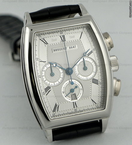 replica Breguet Heritage Chronograph Platinum Silver Guilloche Dial 32MM WATCHES 1 