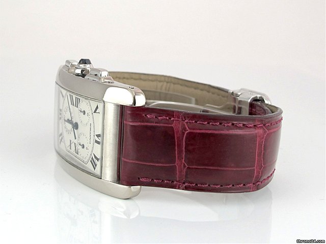 replica Cartier Damen "TANK AMERICAINE" 750/- Wei gold Quarz WATCHES 1 