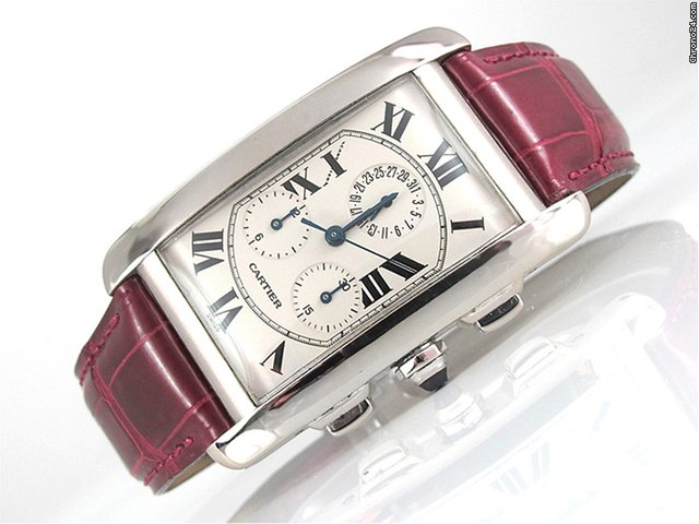 Cartier Damen "TANK AMERICAINE" 750/- Wei gold Quarz